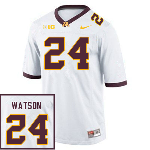 Men #24 Tariq Watson Minnesota Golden Gophers College Football Jerseys Sale-White - Click Image to Close